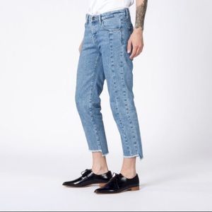 Just female jones seamed raw hem jeans